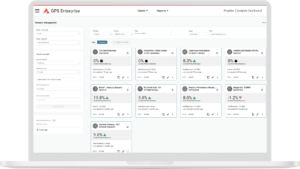 Commercial analytics GPS Enterprise UI dashboard chart bars Scenario Planning
