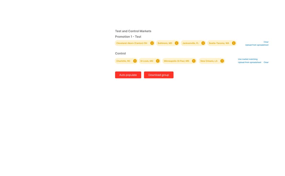 GPS Enterprise UI dashboard agile learning test and control markets layout